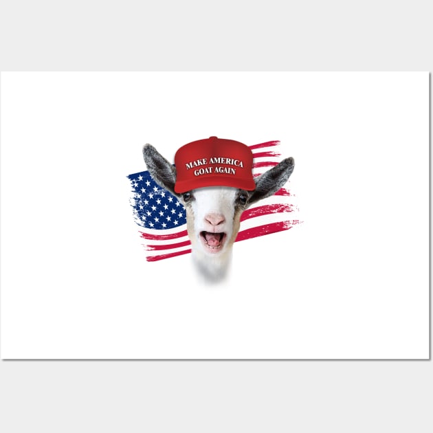 Make America GOAT Again Nigerian Dwarf Goat Wall Art by IconicTee